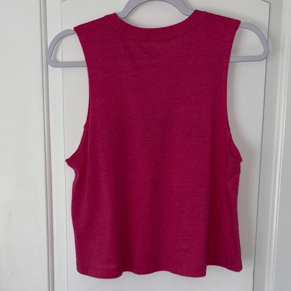 Spiritual Gangster Fuchsia Muscle Tee - No Bad Vibes L - Picture 3 of 6